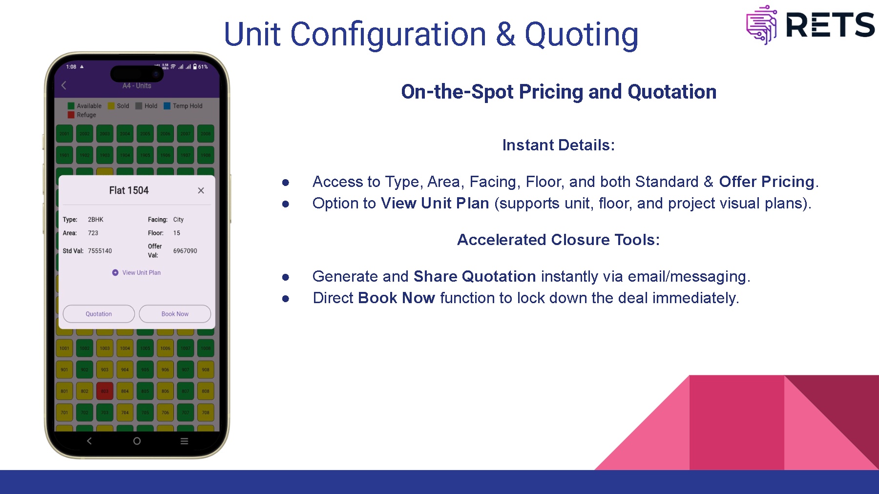 RETS Live Inventory Matrix Screenshot